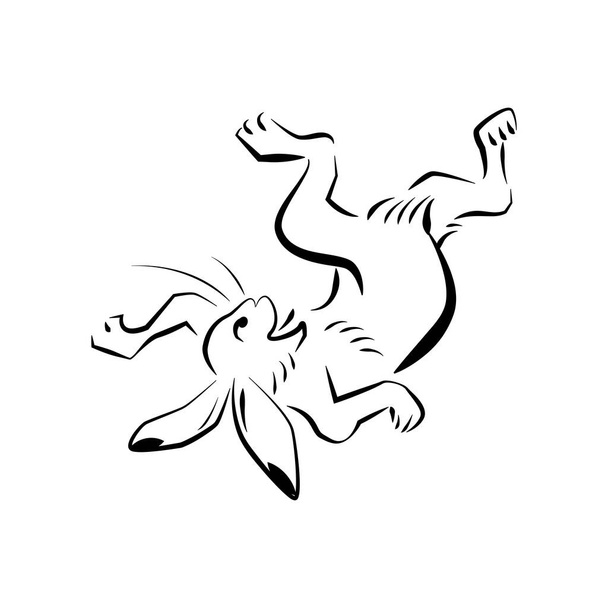 Konijn van Choju-giga (Dierenkarikaturen), Vectorillustratie - Vector, afbeelding