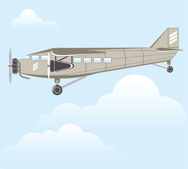 Vintage Airplane illustration vector - Vetor, Imagem