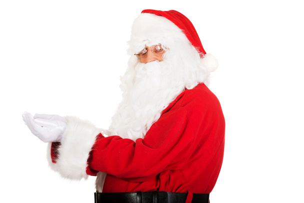 Retrato de Papai Noel com as mãos abertas
 - Foto, Imagem