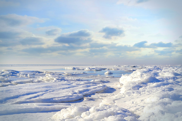 tengeri téli táj - Fotó, kép