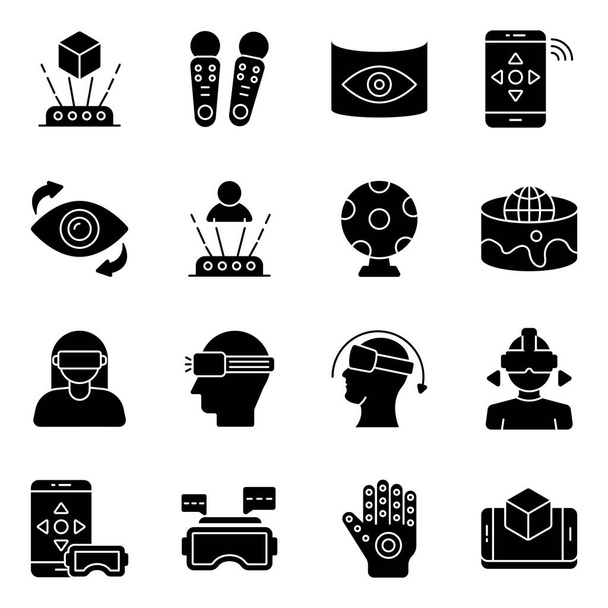 Pack of Ar Solid Icons - Vector, Image