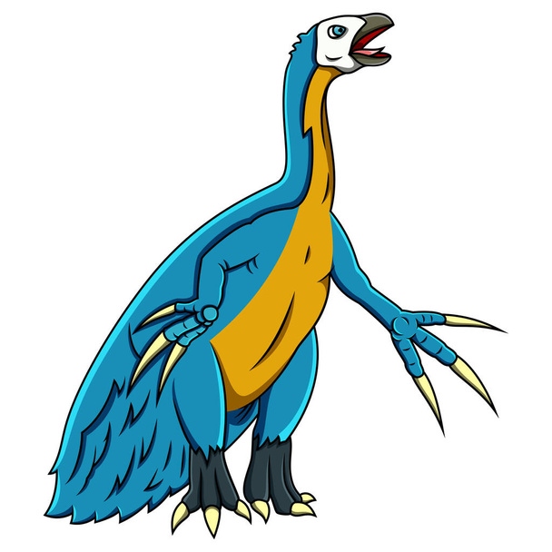 Cartoon Therizinosaurus isolated on white background - ベクター画像