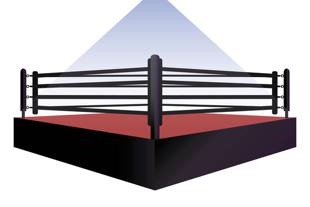 boxing ring arena design vector flat modern isolated illustration - Vector, Image