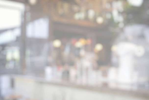 White Blurred Coffee Bar Background. - Photo, Image