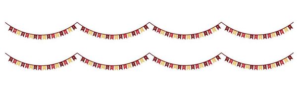 Bunting party flags on white background - Vector, Image