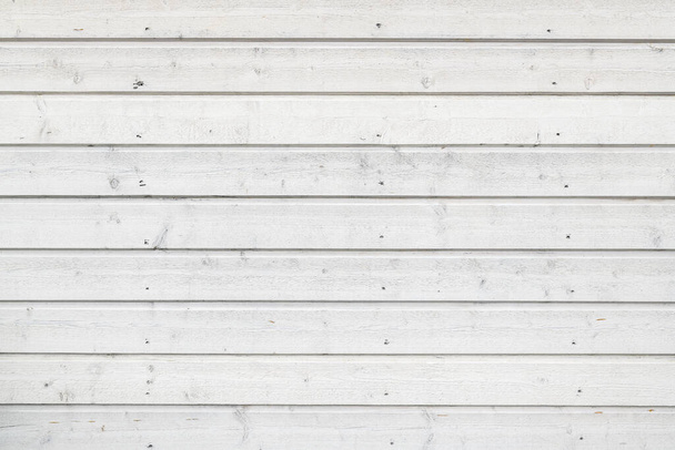 White planks as background, wooden shed wall pattern - Foto, Imagem