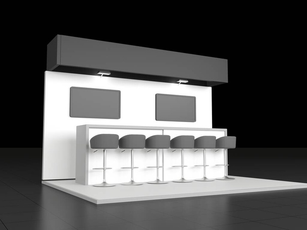Exhibition stand mock up 3d render mockup - Photo, Image