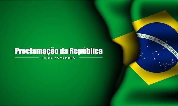 Hintergrunddesign zum Tag der Republik Brasilien. Vektorillustration. - Vektor, Bild