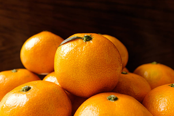 Sweet and sour citrus fruit Tangerine - Fotoğraf, Görsel