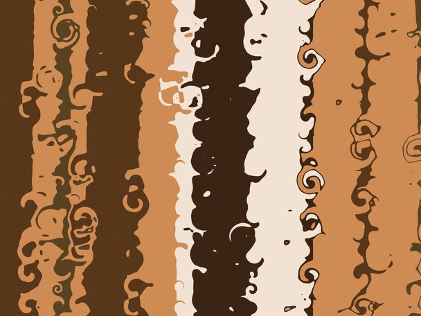 motivi curvi nei toni del cioccolato fondente marrone latte e bianco su fondo beige chiaro come sezione trasversale - Foto, immagini