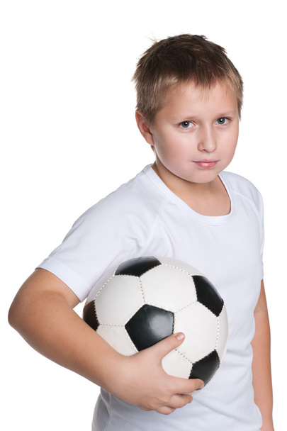 Young boy with soccer ball - Fotoğraf, Görsel