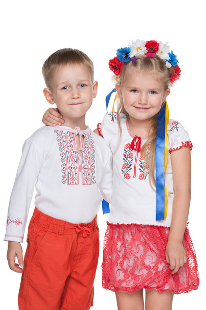 Ukrainian children in national dress - Photo, Image