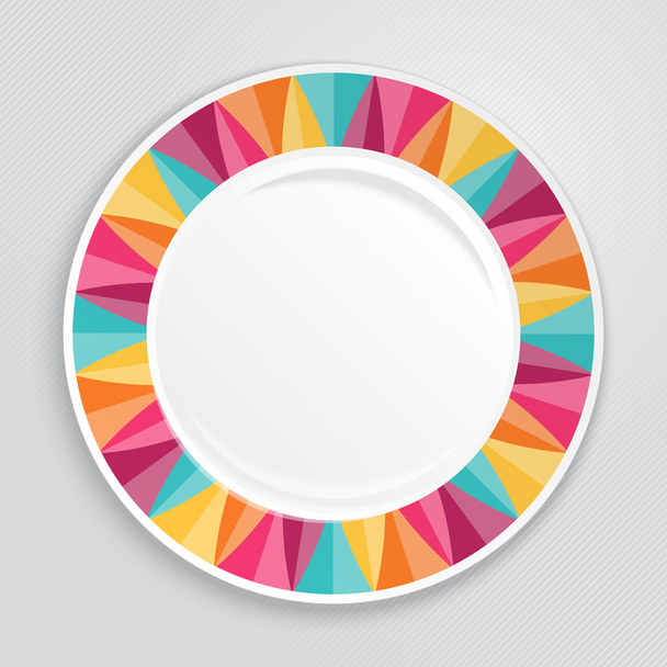 Decorative plate, top view. - Vector, Image