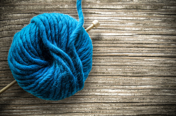 Retro Wool And Knitting Needle - Foto, Bild