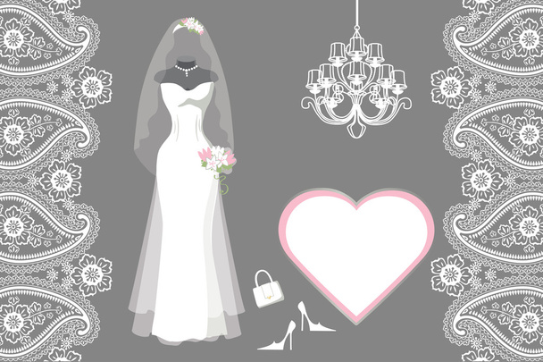 Wedding bridal dress - Фото, изображение
