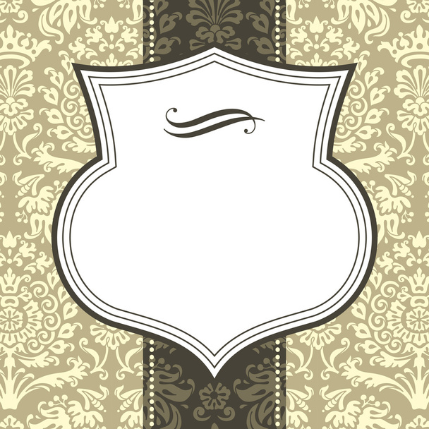 Pajzs keret damaszt háttér - Vektor, kép