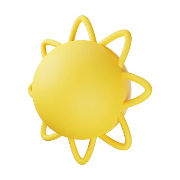 Yellow Sun 3D Illustration - Foto, Imagen