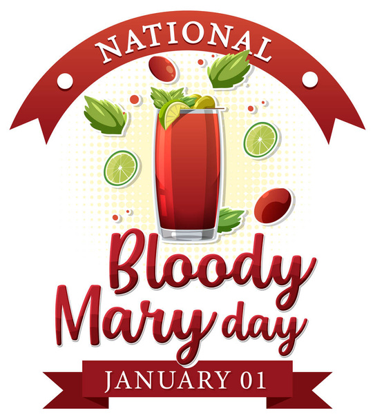 Heureuse illustration de l'icône nationale de Mary Day sanglante - Vecteur, image