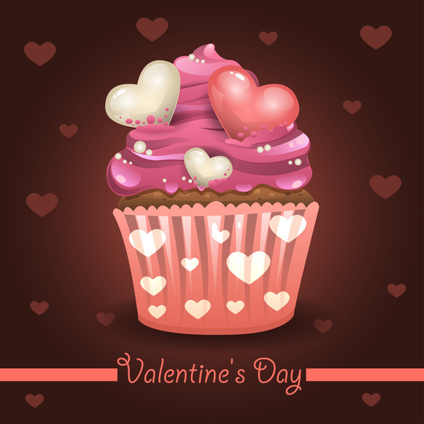 Valentines muffin - Vector, afbeelding