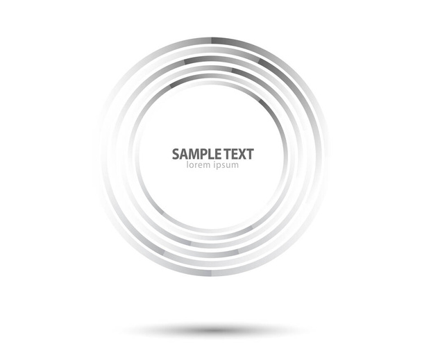 Abstract Lines in Circle Form, Design element, Geometric shape, Striped border frame for image, Technology round Logo, Spiral Vector Illustration - Διάνυσμα, εικόνα