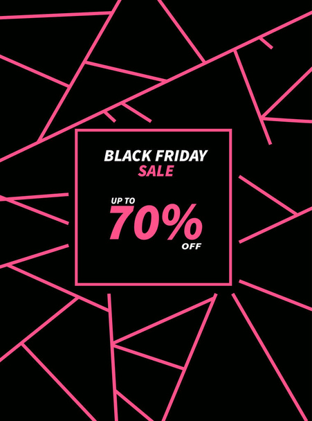black Friday big discount sale flyer poster or social media post template design - Vector, Image