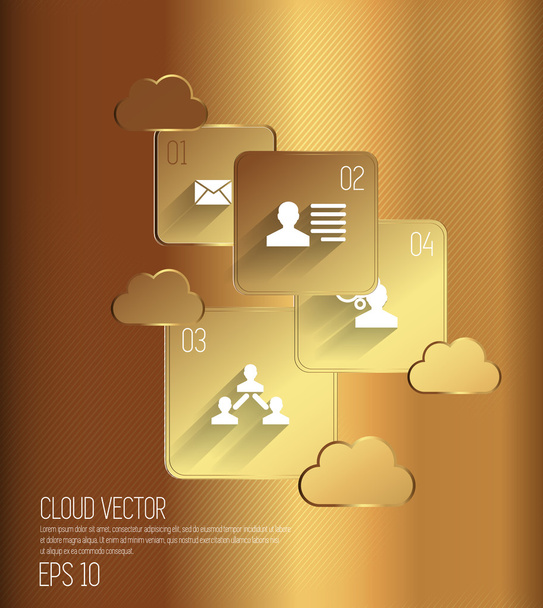 koncepció felhőben - Vektor, kép