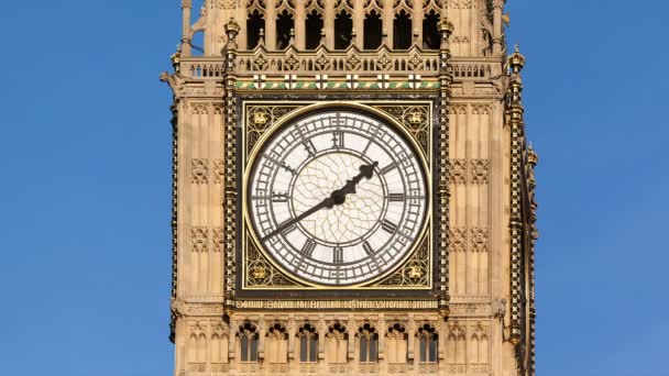 Tiempo-lapso animado de la cara del reloj del Big Ben con 12 horas pasando. Puede ser enroscado. - Imágenes, Vídeo