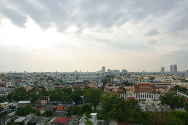 top view cityscape from building in Bangkok Thailand - Photo, Image