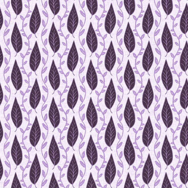 Gender neutral purple botanical foliage seamless raster background. Simple whimsical 2 tone pattern. Kids floral nursery wallpaper or scandi all over print - Φωτογραφία, εικόνα