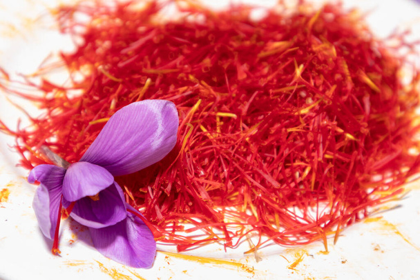 šafrán květina slupka ručně - Fotografie, Obrázek