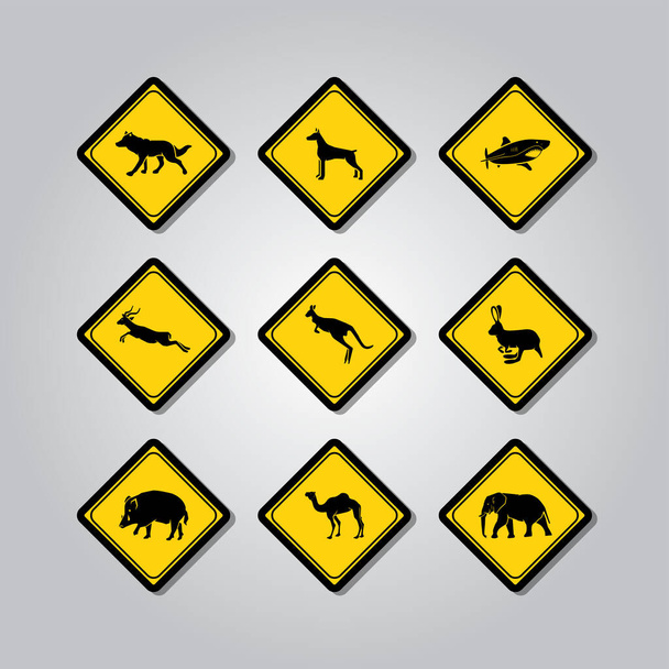 Animals zone sign and symbol graphic design vector illustration - Vector, Image