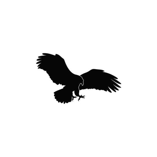 Isolated flying eagle icon or logo vector graphics - Vector, Image
