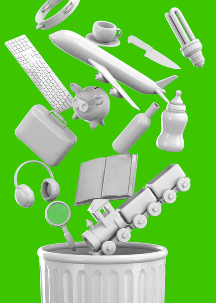 Object in the trash - 3D - Photo, Image