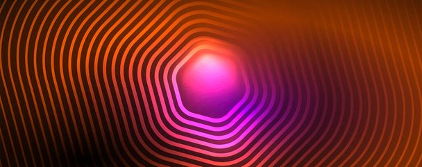 Неонові блискучі гексагони абстрактний фон, технологія енергетичного простору концепція світла, дизайн абстрактних фонових шпалер
 - Вектор, зображення