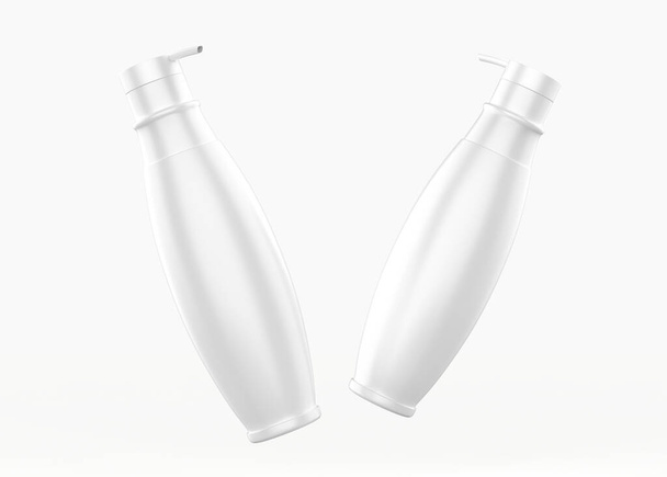 Plastic Bottle with Long Nozzle Mockup isolated on white background. 3d illustration - Photo, Image