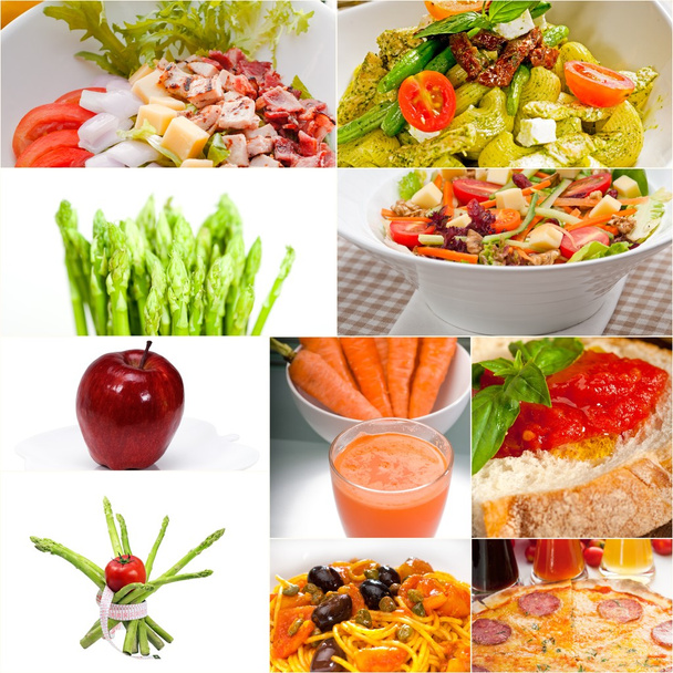 gezonde vegetarische vegan food collage - Foto, afbeelding