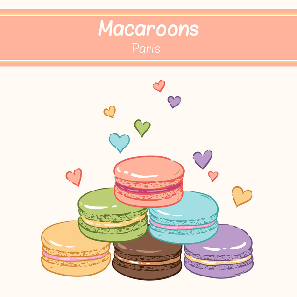 color macaroons - Вектор,изображение
