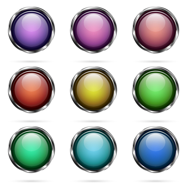 Иконки цветных кнопок
 - Вектор,изображение