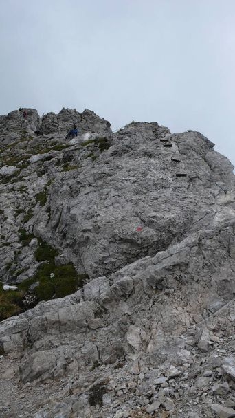 Hindelanger Klettersteig hory Alpinism Rock výstup bavorsko. Kvalitní fotografie - Fotografie, Obrázek