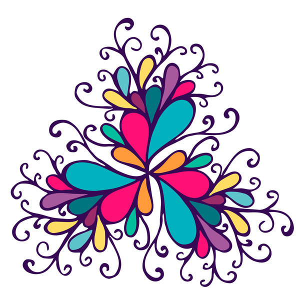Vintage pattern with flower - Вектор,изображение