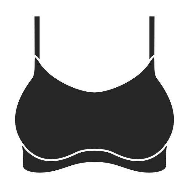 Bra vector icon.Outline vector logo isolated on white background bra. - Vector, afbeelding
