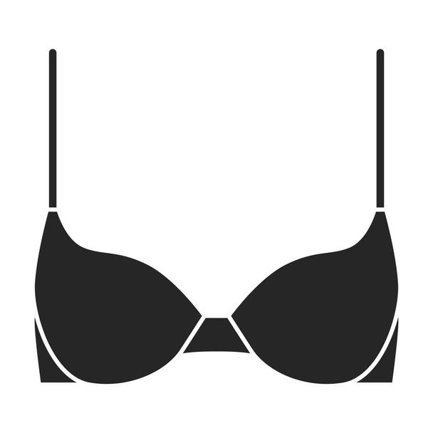 Bra vector icon.Outline vector logo isolated on white background bra. - ベクター画像