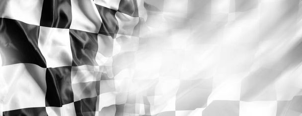 Checkered czarno-białe wyścigi flagi - Zdjęcie, obraz