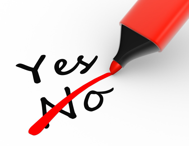 Choice between yes and no with a marker - Photo, Image
