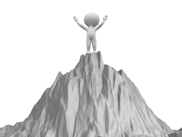 Persona en la cima de la montaña
 - Foto, Imagen