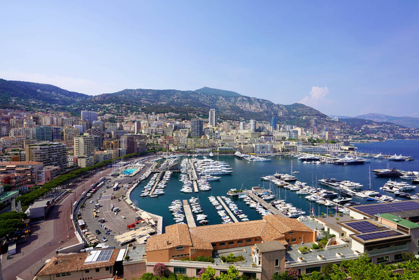 Panorama Monako Ville Harbour, Monte Carlo, Monako - Zdjęcie, obraz