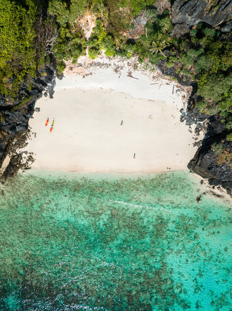 Aerial view of Nui beach in koh Phi Phi Don island, in Krabi, Thailand, south east asia - Photo, Image