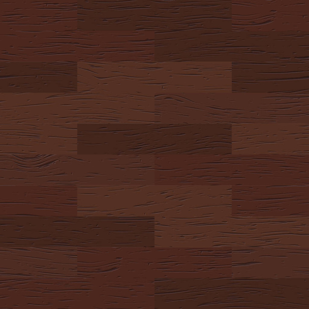 Patrón realista de textura de madera oscura sin costuras. Tablón de madera, tabla, suelo negro natural o pared repiten textura. Impresión vectorial para diseño de interiores, impresión de decoración, fondo de foto - Vector, imagen