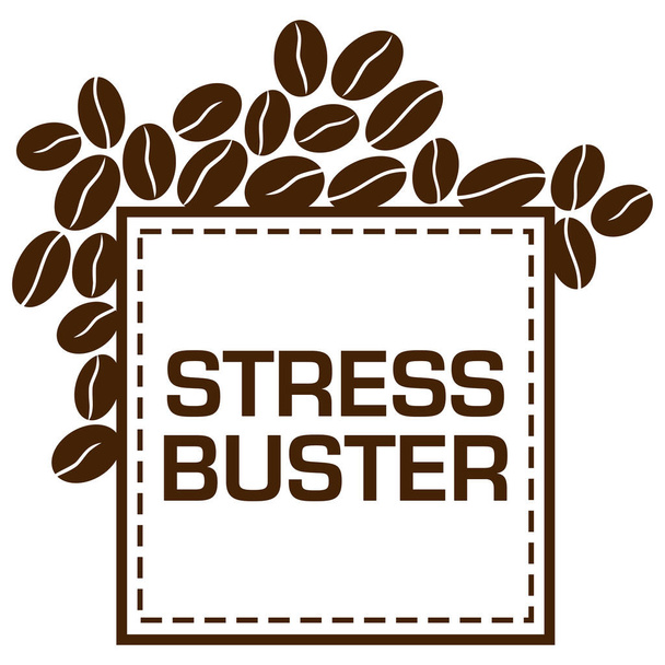 Stress Buster concept image with text and coffee beans symbols. - Photo, Image