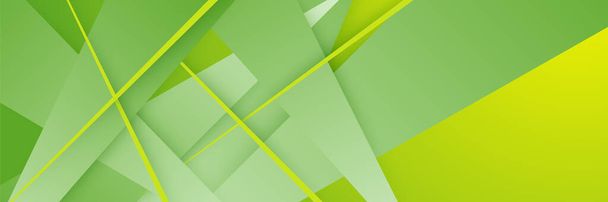 Abstract green and yellow banner. Designed for background, wallpaper, poster, brochure, card, web, presentation, social media, ads. Vector illustration design template. - Vector, Image